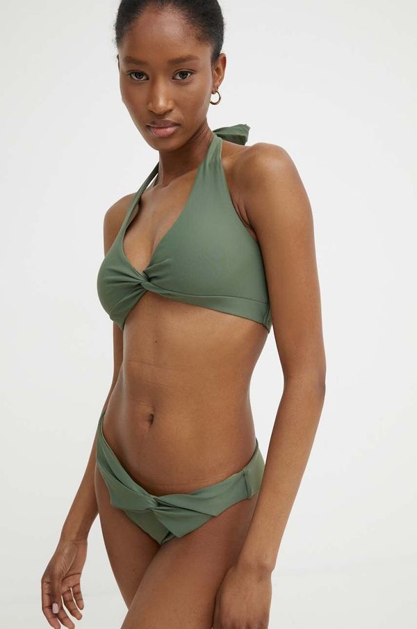 Answear Lab Kupaći grudnjak Answear Lab boja: zelena, lagano učvršćene košarice