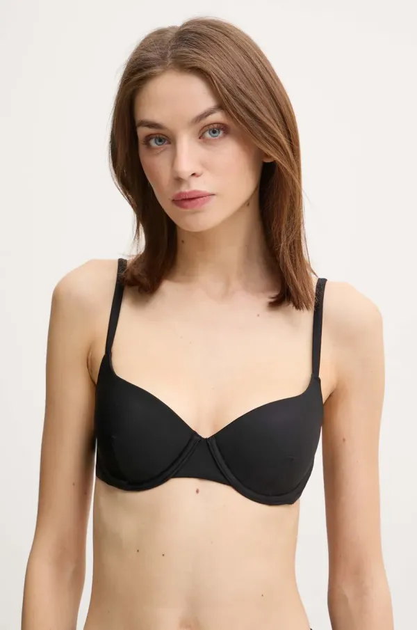 BOSS Kupaći grudnjak BOSS boja: crna, čvrste košarice, 50535148