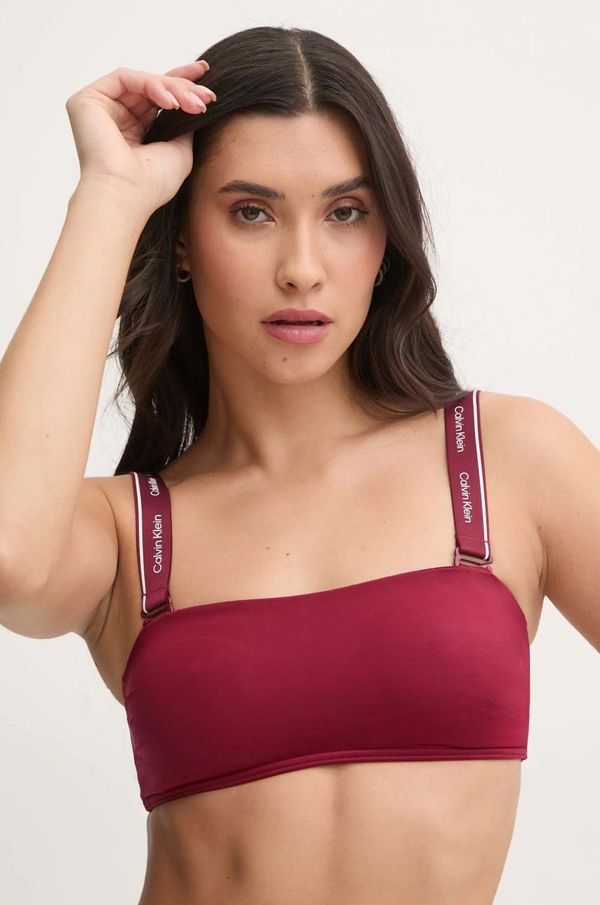 Calvin Klein Kupaći grudnjak Calvin Klein boja: bordo, lagano učvršćene košarice, KW0KW02731