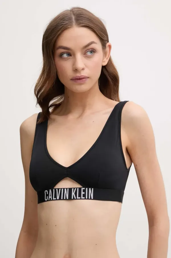 Calvin Klein Kupaći grudnjak Calvin Klein boja: crna, lagano učvršćene košarice, KW0KW02745