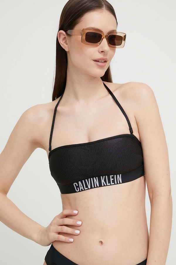 Calvin Klein Kupaći grudnjak Calvin Klein boja: crna, lagano učvršćene košarice