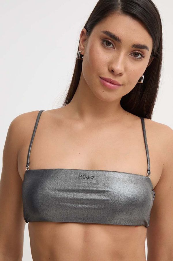 Hugo Kupaći grudnjak HUGO boja: srebrna, lagano učvršćene košarice, 50515363