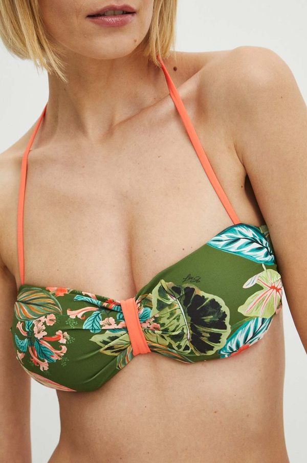 Liu Jo Kupaći grudnjak Liu Jo boja: zelena, lagano učvršćene košarice