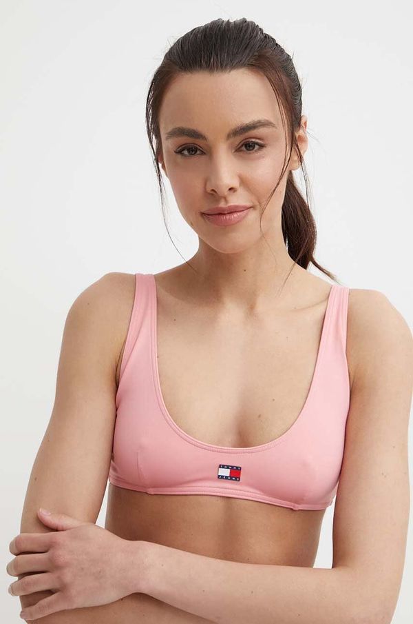 Tommy Jeans Kupaći grudnjak Tommy Jeans boja: ružičasta, mekane košarice, UW0UW05098