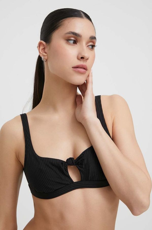 United Colors of Benetton Kupaći grudnjak United Colors of Benetton boja: crna, mekane košarice