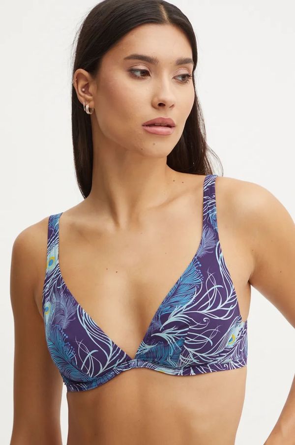 Vilebrequin Kupaći grudnjak Vilebrequin FAITHFUL boja: ljubičasta, mekane košarice, FTFAH160