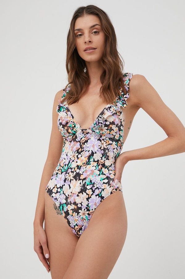 Pieces Kupaći kostim Pieces boja: crna, lagano učvršćene košarice