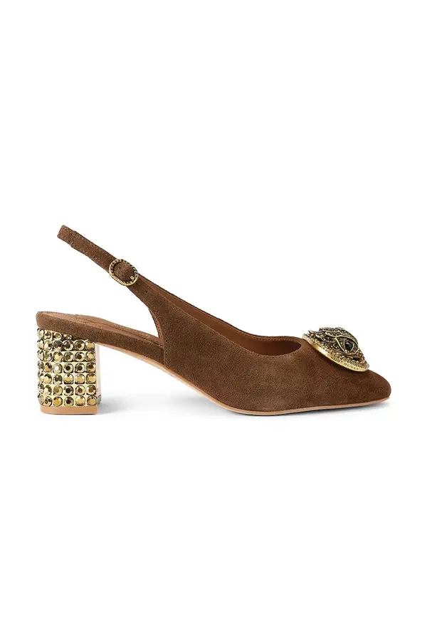 Kurt Geiger London Kurt Geiger London cipele s potpeticom s otvorenom petom od brušene kože Chelsea Block Slingback
