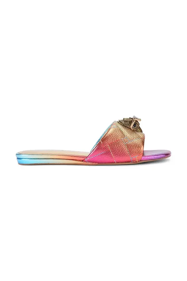 Kurt Geiger London Kurt Geiger London natikača s niskim potplatom za žene od kože Kensington Flat Sandal