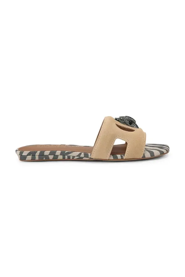 Kurt Geiger London Kurt Geiger London Natikače s otvorenom petom za žene od kože Eagle Cut Out Flat Sdl
