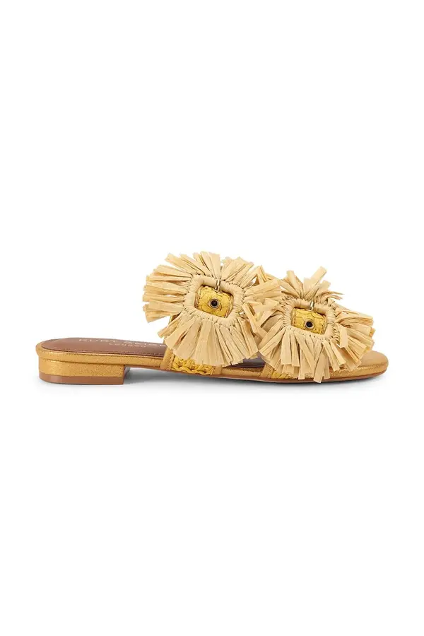 Kurt Geiger London Kurt Geiger London natikače za žene Raffia Buckle Flat Sdl