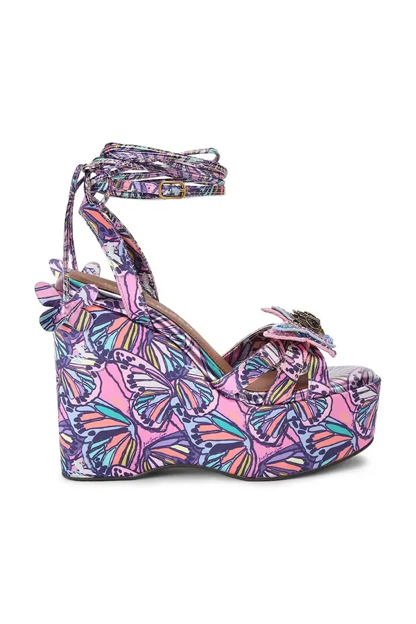 Kurt Geiger London Kurt Geiger London sandale s klinastom potpeticom Butterfly Ankle Tie Wedge