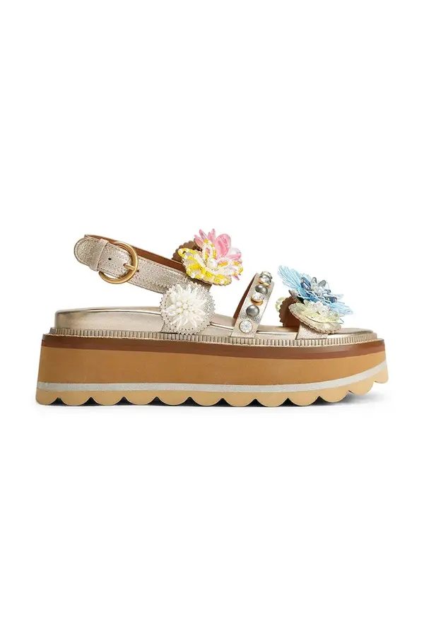 Kurt Geiger London Kurt Geiger London sandale s platformom za žene kožne Octavia Sling Flatform