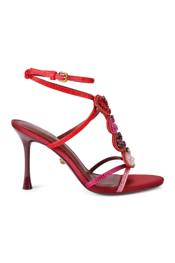Kurt Geiger London Kurt Geiger London sandale s visokom potpeticom Kiss Sandal Pink Comb Fabric