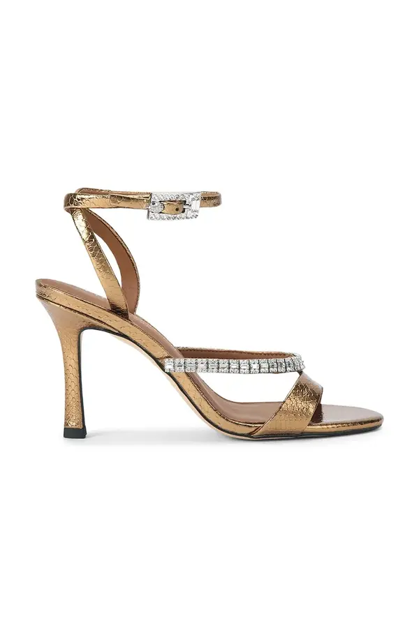 Kurt Geiger London Kurt Geiger London sandale s visokom potpeticom kožne Crystal Strap Sandal