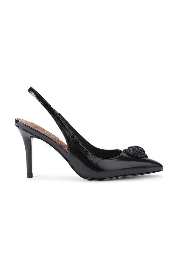 Kurt Geiger London Kurt Geiger London štikle od kože Belgravia High Sling Dr Black Patent