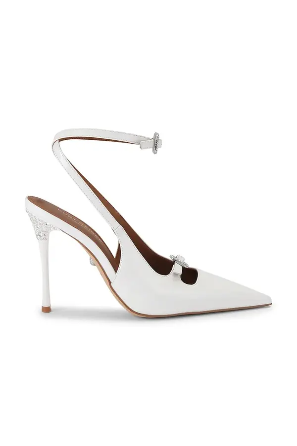 Kurt Geiger London Kurt Geiger London štikle od kože Buckle Point Court White