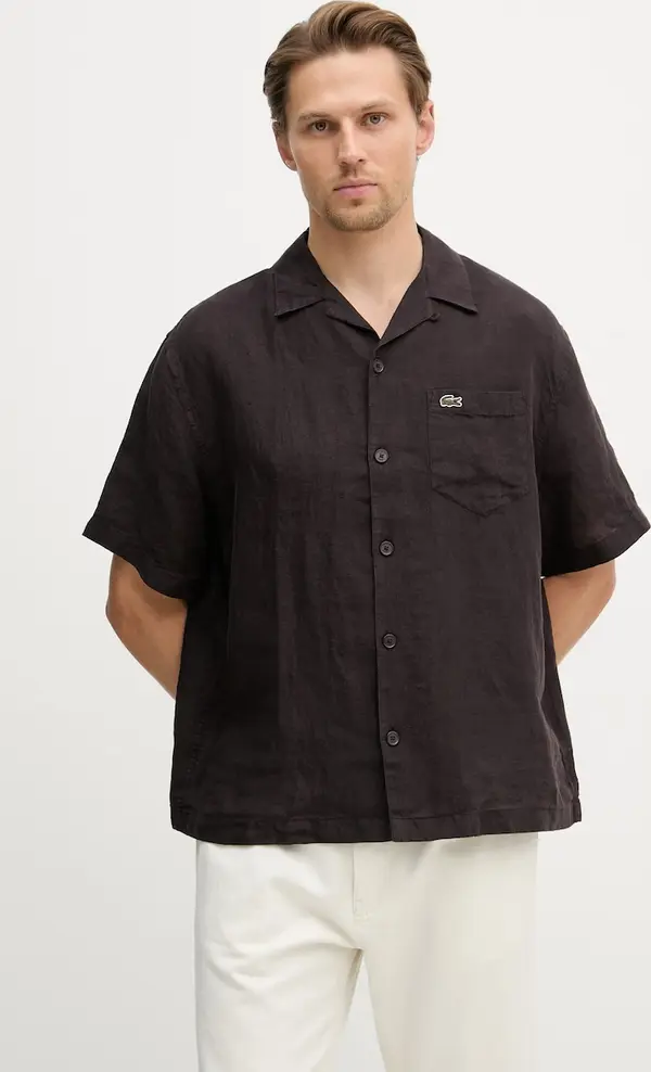 Lacoste Lacoste košulja za muškarce od lana