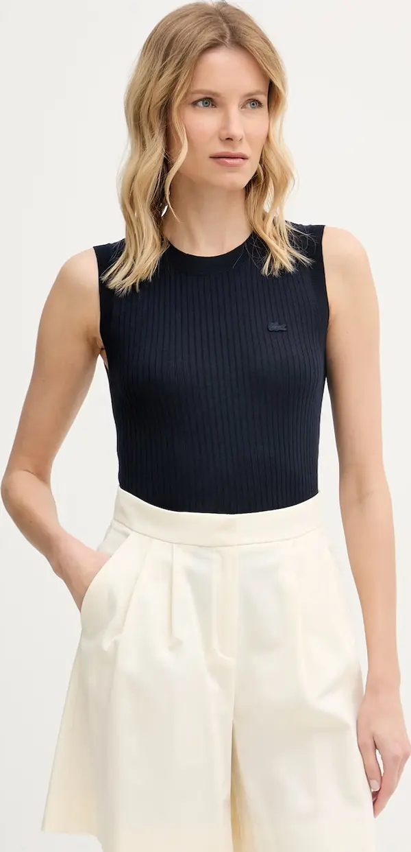 Lacoste Lacoste pleteni top za žene od lana
