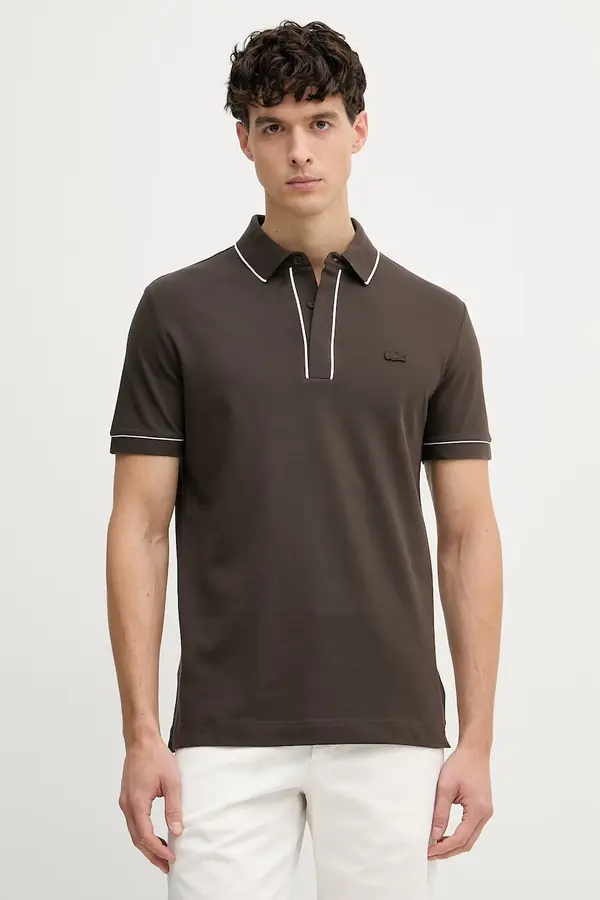 Lacoste Lacoste polo muški od pamuka s elastanom