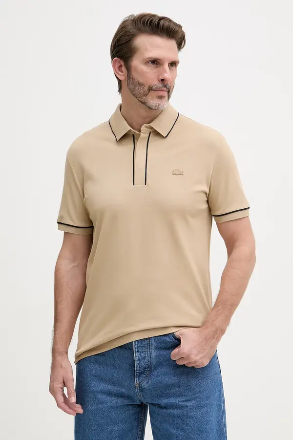 Lacoste Lacoste polo muški od pamuka s elastanom
