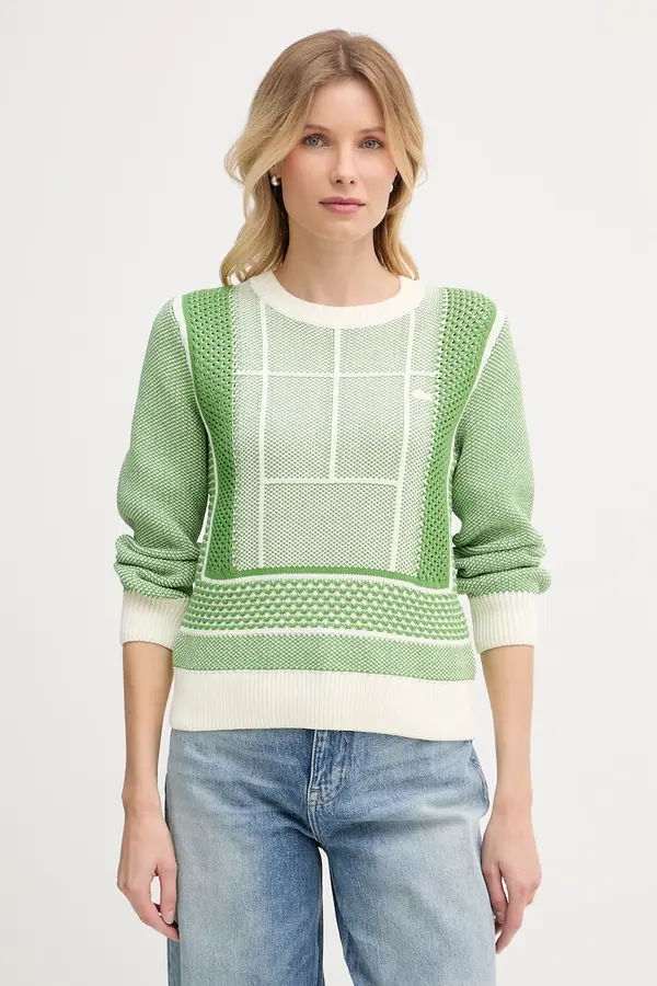 Lacoste Lacoste pulover za žene s pamukom