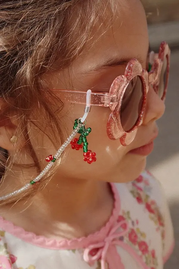 Konges Sløjd Lanac za dječje sunčane naočale Konges Sløjd SUNGLASSES BEAD CHAIN CHERRY