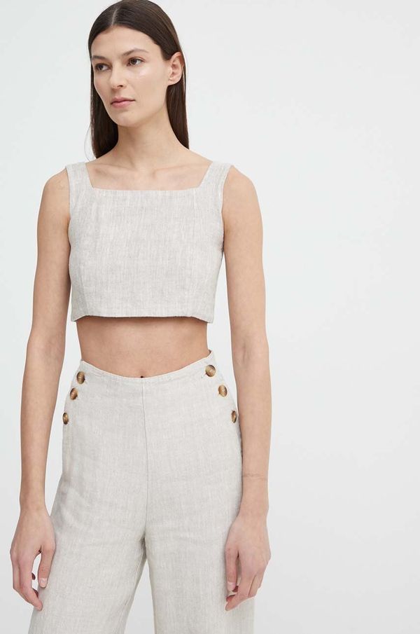 Alohas Lanena bluza Alohas boja: bež, melanž