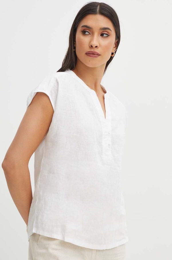 Medicine Lanena bluza Medicine za žene, boja: bijela, bez uzorka