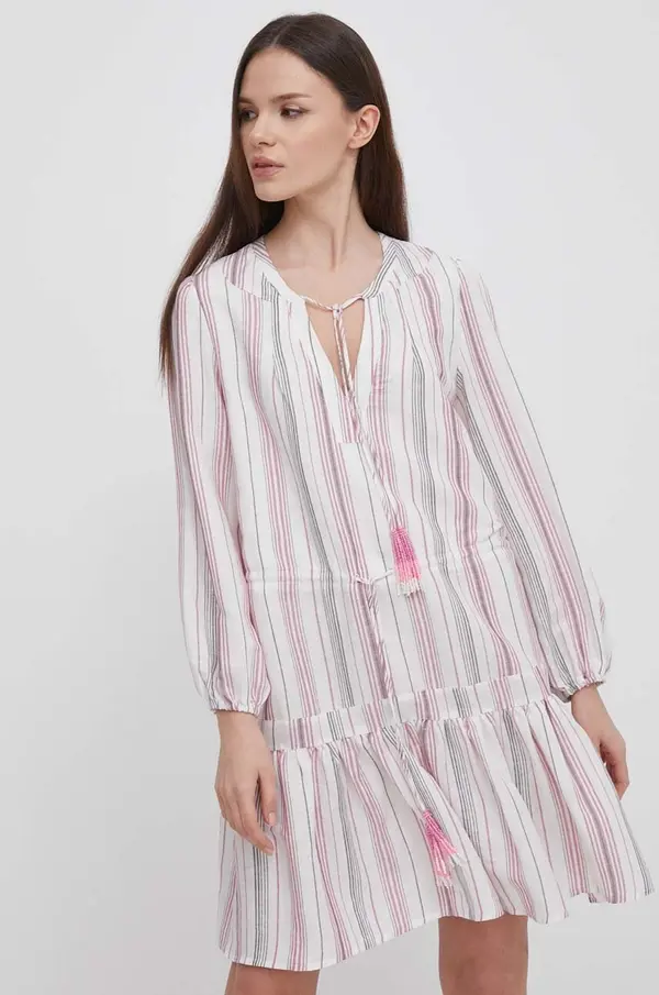 Pepe Jeans Lanena haljina Pepe Jeans DEBBIE