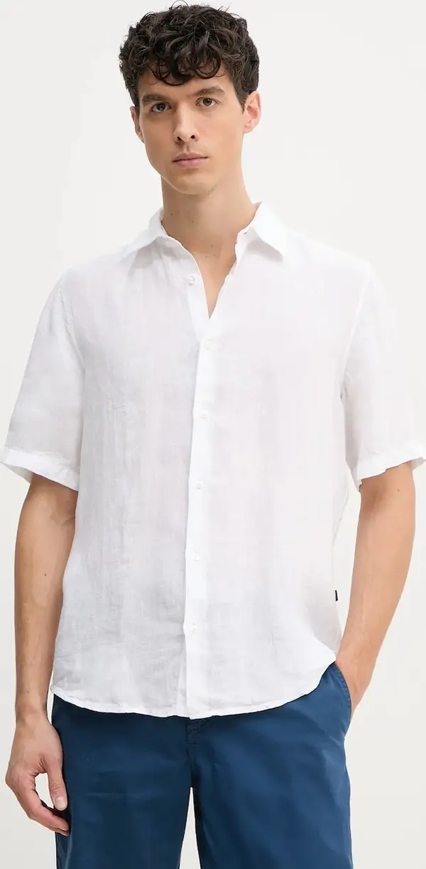 Boss Lanena košulja BOSS Orange