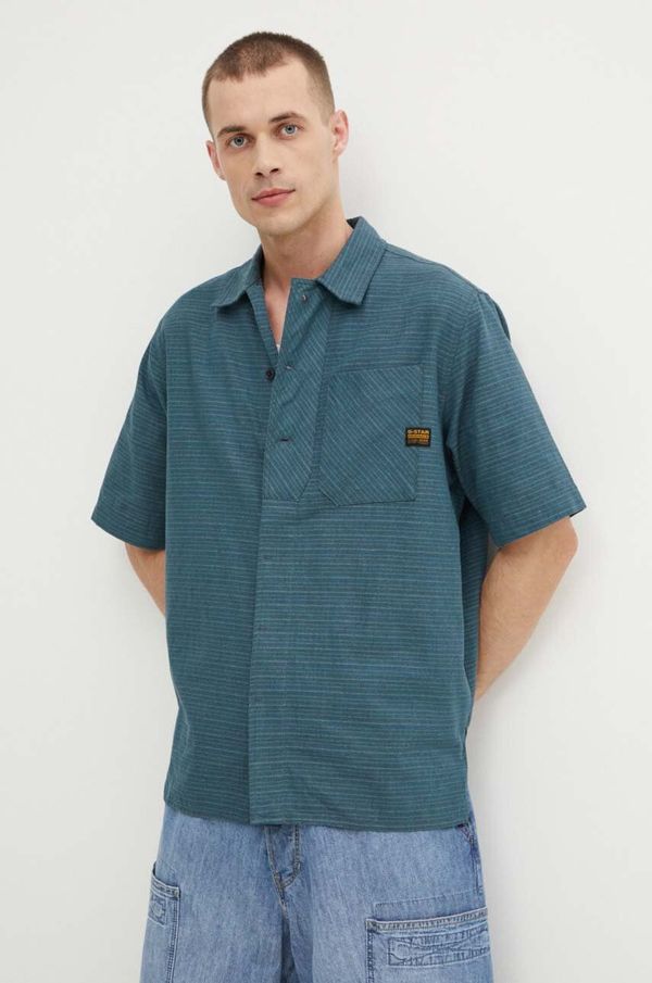 G-Star Raw Lanena košulja G-Star Raw relaxed, s klasičnim ovratnikom, D24299-D533