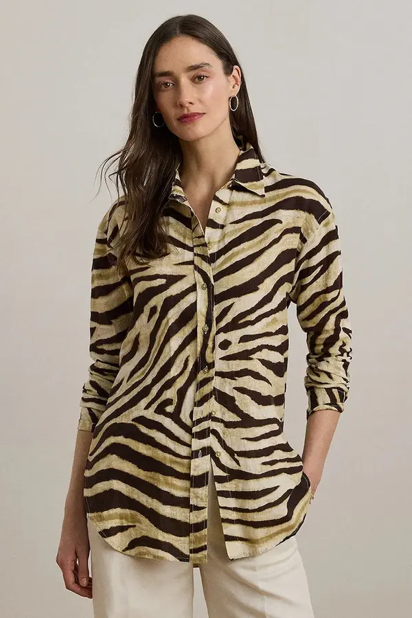 Lauren Ralph Lauren Lanena košulja Lauren Ralph Lauren