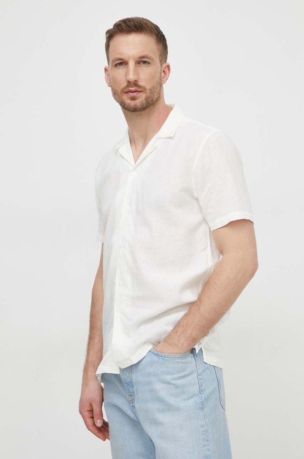 Lindbergh Lanena košulja Lindbergh boja: bež, relaxed