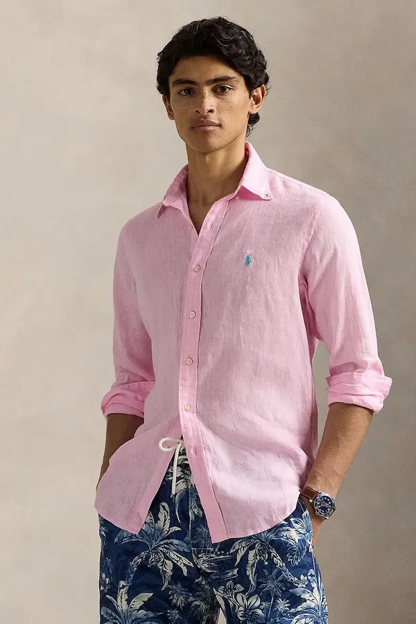Polo Ralph Lauren Lanena košulja Polo Ralph Lauren Long Sleeve Sport Shirt