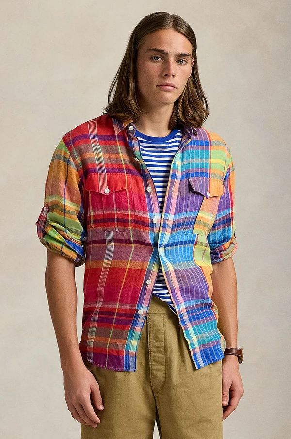 Polo Ralph Lauren Lanena košulja Polo Ralph Lauren regular, s klasičnim ovratnikom, 710958322