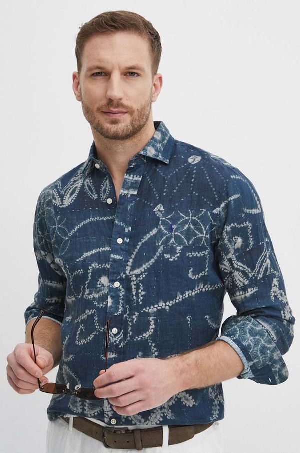 Polo Ralph Lauren Lanena košulja Polo Ralph Lauren regular, s talijanskim ovratnikom, 710934647