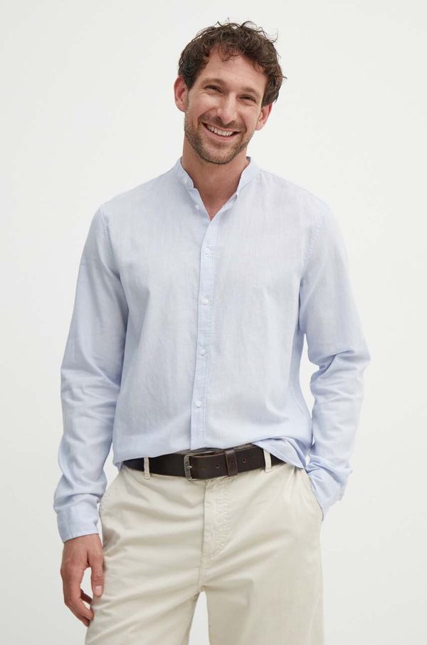 Sisley Lanena košulja Sisley regular, s ruskim ovratnikom