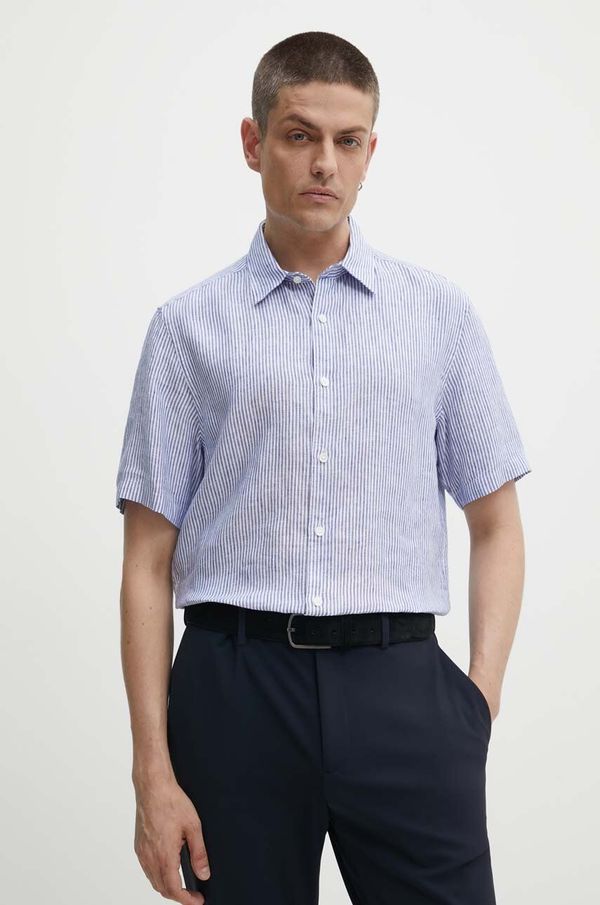 Theory Lanena košulja Theory relaxed, s klasičnim ovratnikom, O0473502