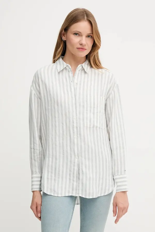 Tommy Hilfiger Lanena košulja Tommy Hilfiger