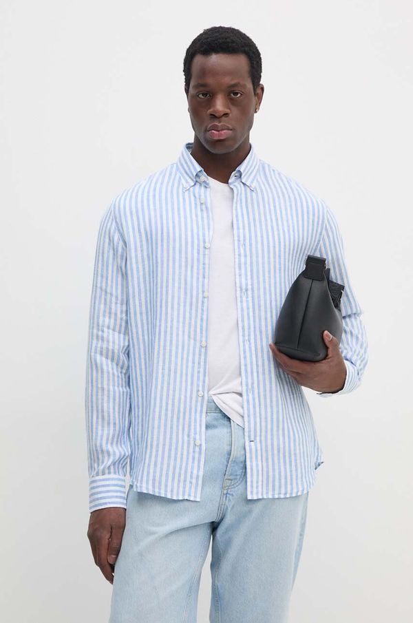 Tommy Hilfiger Lanena košulja Tommy Hilfiger regular, s button-down ovratnikom, MW0MW34646