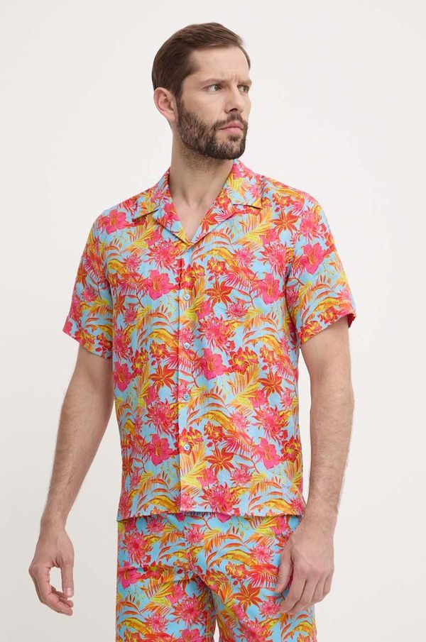 Vilebrequin Lanena košulja Vilebrequin CHARLI regular, HARAU203