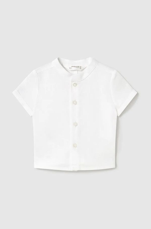 Mayoral Newborn Lanena košulja za bebe Mayoral Newborn boja: bijela, 1101