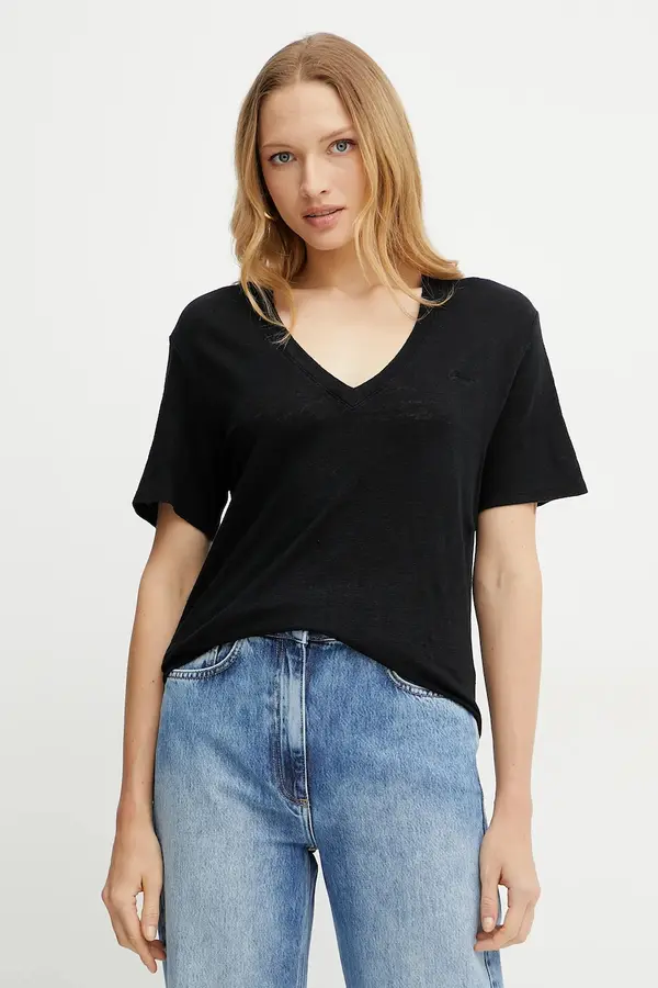 BOSS Orange Lanena majica kratkih rukava BOSS Orange  C_Ela_1