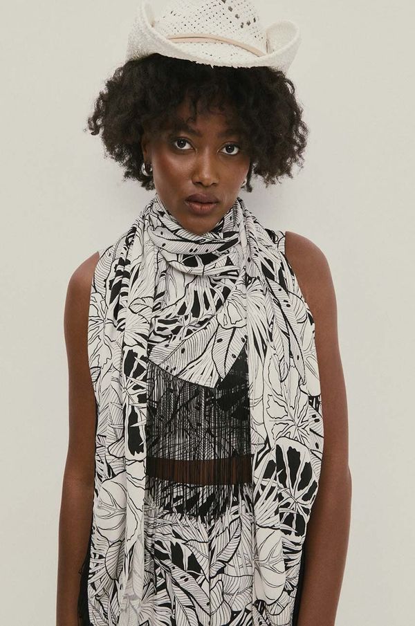 Answear Lab Lanena marama Answear Lab boja: bijela, s uzorkom