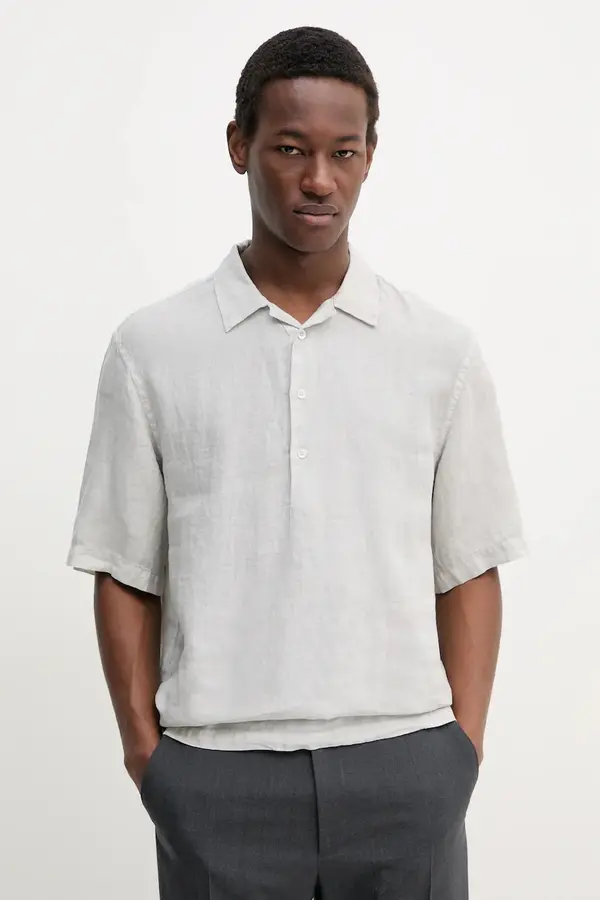 BARENA VENEZIA Lanena polo majica BARENA VENEZIA Camicia Mola
