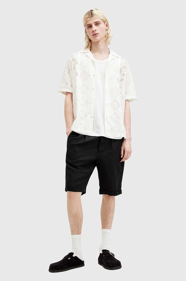 AllSaints Lanene kratke hlače AllSaints ORA TALLIS boja: crna, M013TA