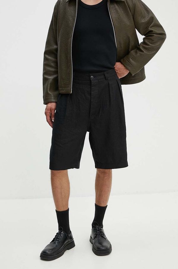 Sunflower Lanene kratke hlače Sunflower boja: crna, 4148.