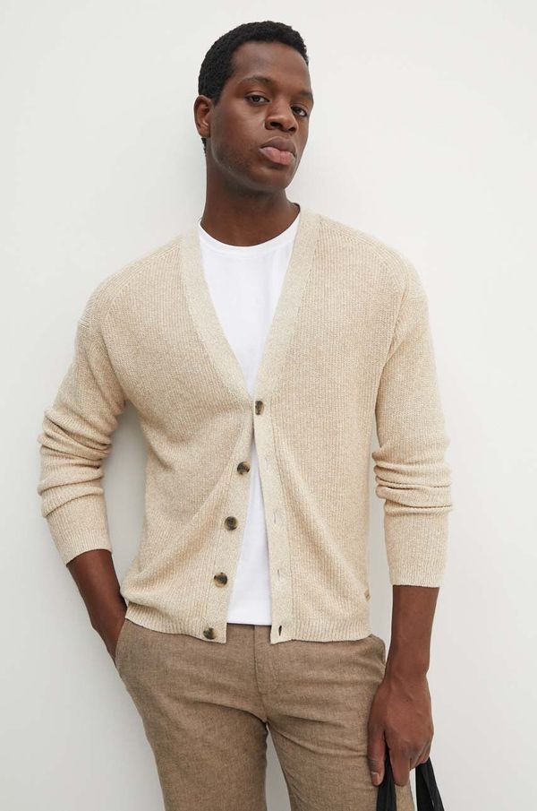Calvin Klein Laneni kardigan Calvin Klein boja: bež, K10K113323