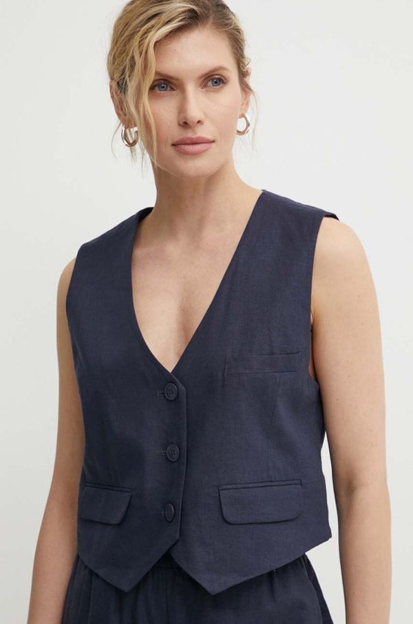 Gestuz Laneni prsluk Gestuz boja: tamno plava, jednoredno zakopčavanje, 10909104